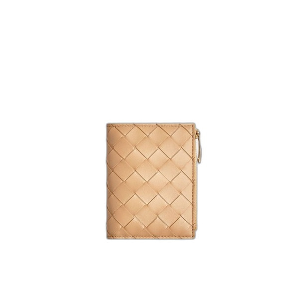 보테가 베네타 폴더형 지퍼 지갑 아몬드