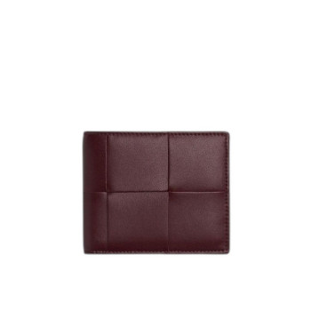 보테가베네타 인트레치아토 폴더형 지갑 버건디