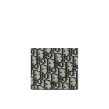 디올 오블리크 컴팩트 지갑 베이지