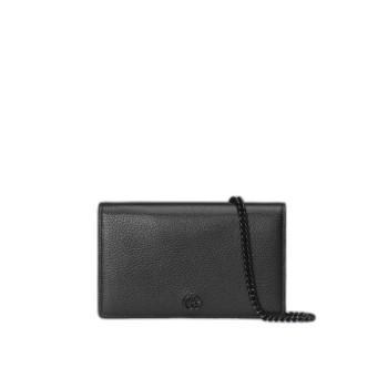 구찌 마몬트 블랙 레더 체인 지갑