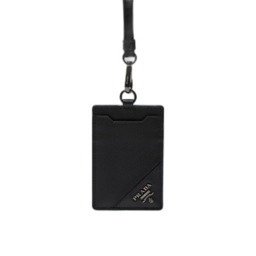 프라다 사피아노 실버 메탈로고 배지 홀더