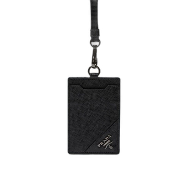 프라다 사피아노 실버 메탈로고 배지 홀더