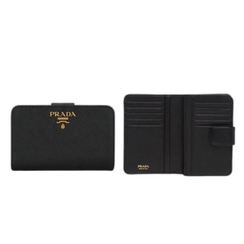 프라다 사피아노 메탈로고 어라운드 지갑