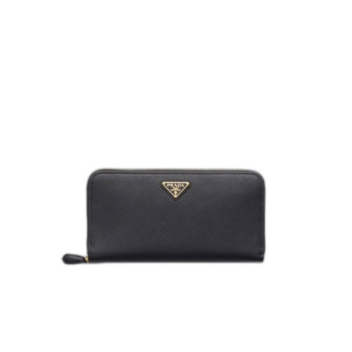 프라다 사피아노 골드 삼각로고 지퍼지갑