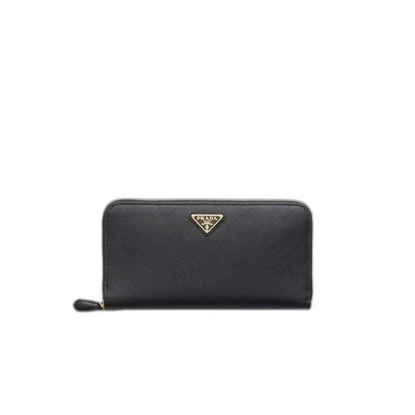 프라다 사피아노 골드 삼각로고 지퍼지갑