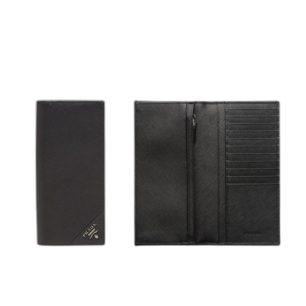 프라다 사피아노 실버 메탈로고 지갑