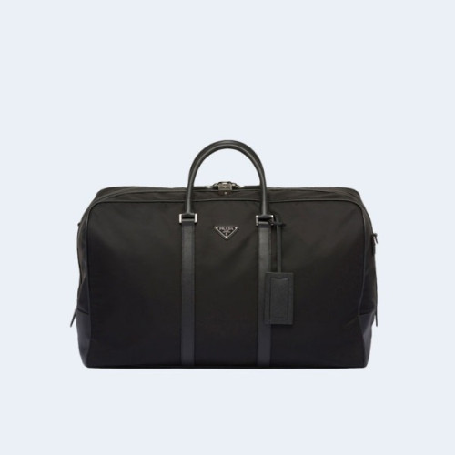 프라다 리나일론 사피아노 가죽 더플백