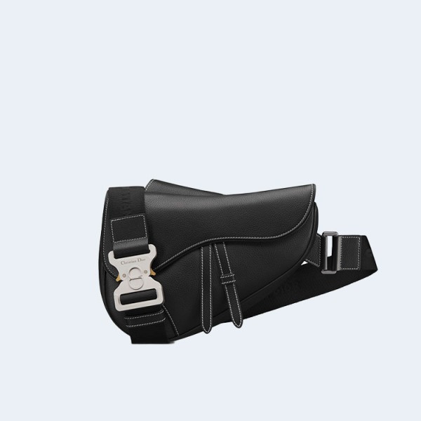 디올 Saddle 백 블랙 그레인 송아지 가죽