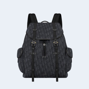 디올 오블리크 Hit the Road 플랩 백팩 블랙