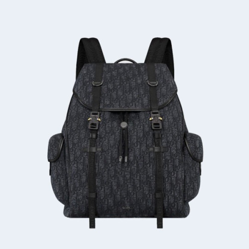 디올 오블리크 Hit the Road 플랩 백팩 블랙