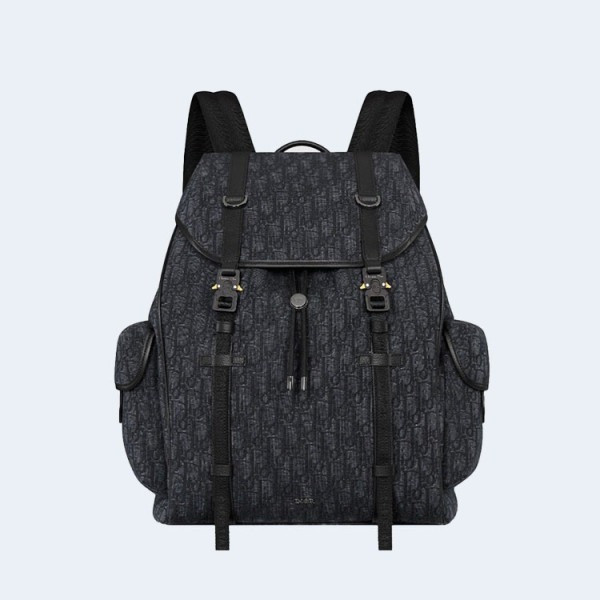 디올 오블리크 Hit the Road 플랩 백팩 블랙