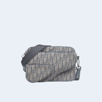 디올 Saddle 트리플 파우치 그레이