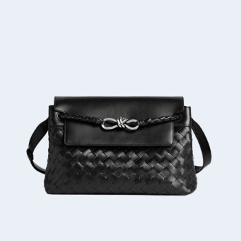 보테가베네타 스몰 안디아모 메신저백 블랙