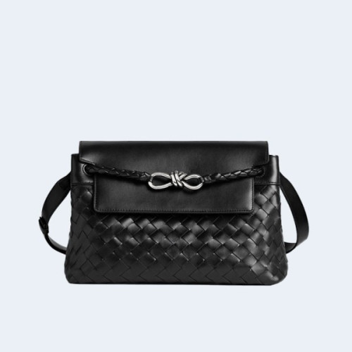 보테가베네타 스몰 안디아모 메신저백 블랙