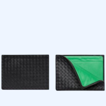 보테가베네타 인트레치아토 투톤 하프 지퍼 파우치