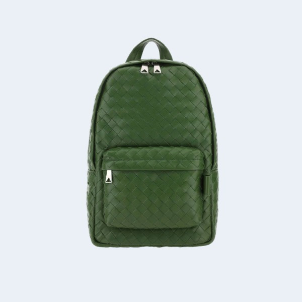 보테가베네타 다크 그린 레더 백팩