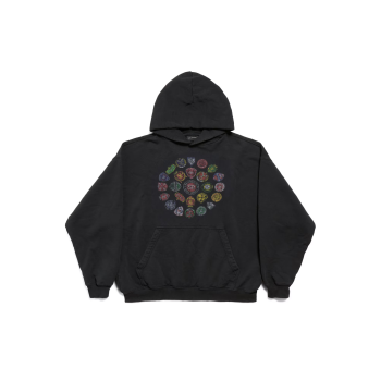 남성 스파이럴 크레스트 미디엄 핏 후디 페이디드