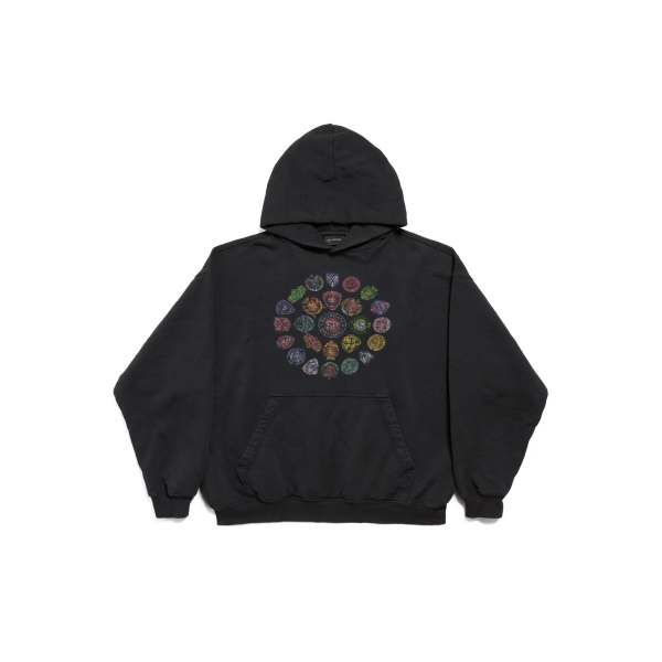 남성 스파이럴 크레스트 미디엄 핏 후디 페이디드