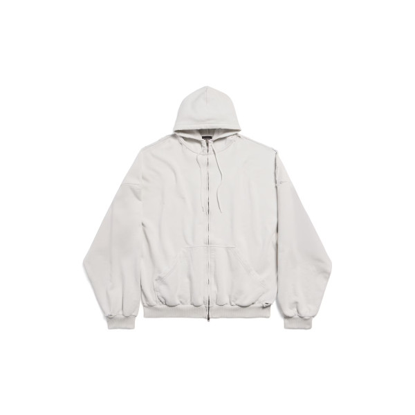 남성 시큐리티 테이프 집업 라지 핏 후디 더티