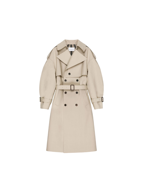코튼 소재의 쿠튀르 심 트렌치 코트