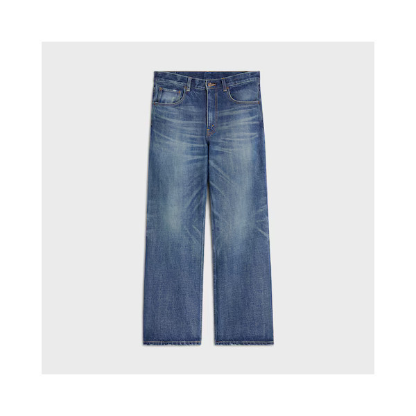 와이드 레그 진 - 다크 유니언 워시 데님