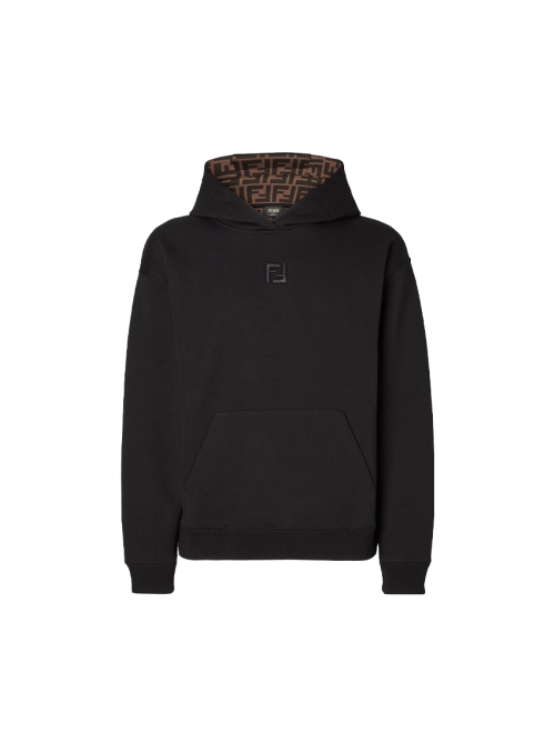 블랙 코튼 스웨트 셔츠