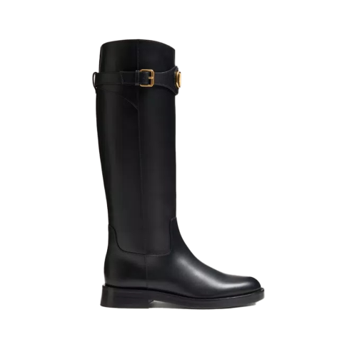 브이로고 시그니처 송아지 가죽 부츠 30MM