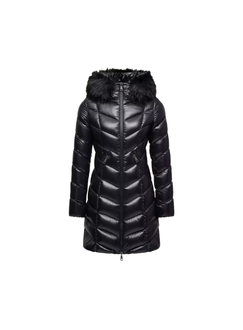 Fulmarus 합성 소재 트리밍 후드 롱 다운 재킷