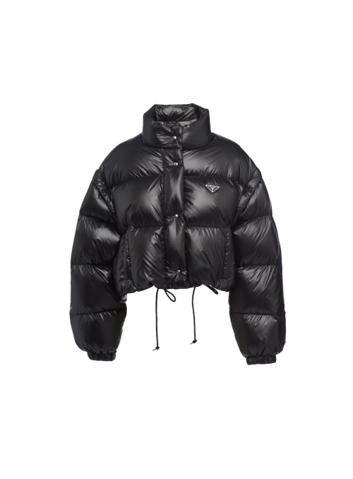 리나일론 크롭 컨버터블 다운 재킷