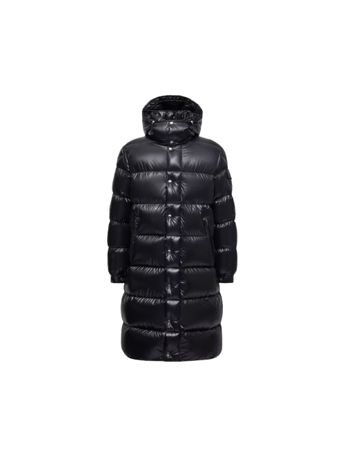 Hanoverian 후드 스퀘어 퀼팅 롱 다운 재킷