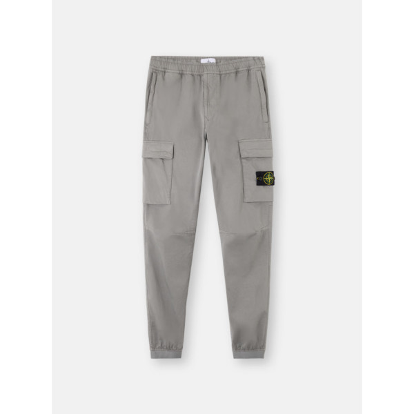 엘라스틱 웨이스트 밴드 레귤러 테이퍼드 핏 카고 팬츠