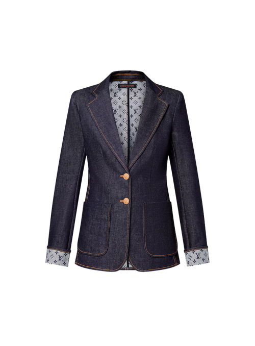 데님 프레피 블레이저