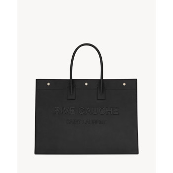 스무스 가죽 소재의 리브 고시 라지 토트백