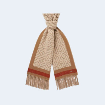 로로피아나 프린지드 로고 자카드 머플러