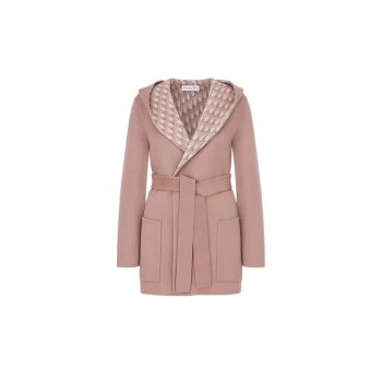 벨트 후드 크롭 코트