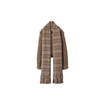 디태처블 스카프 울 재킷