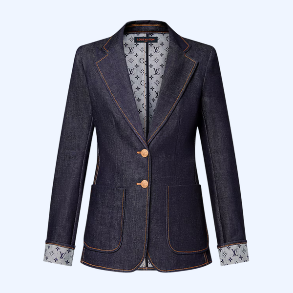 데님 프레피 블레이저