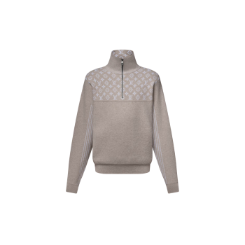 리브드 울 하프 지퍼 풀오버