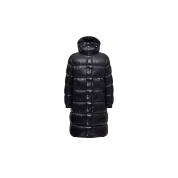 Hanoverian 후드 스퀘어 퀼팅 롱 다운 재킷