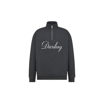 Diorling 지퍼 칼라 스웨트셔츠