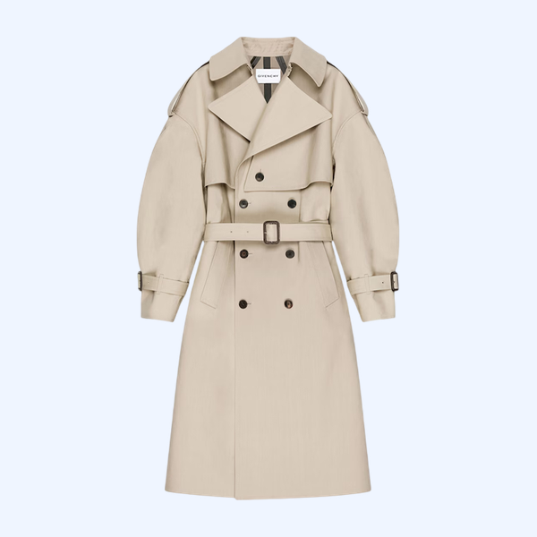 코튼 소재의 쿠튀르 심 트렌치 코트