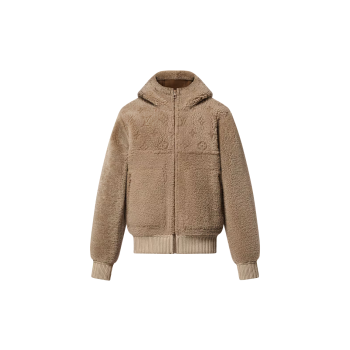 리버서블 후디드 시어링 블루종