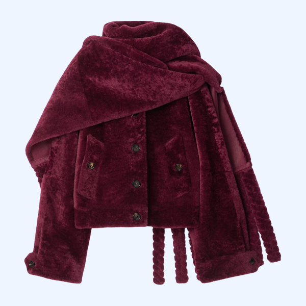 디태처블 스카프 시얼링 재킷