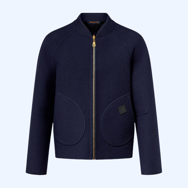 더블 페이스 울 리버서블 블루종