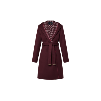 시그니처 롱 후디드 랩 코트