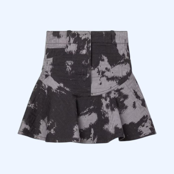 FF 애니멀리어 데님 진 스커트