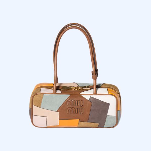 보 패치워크 가죽 백