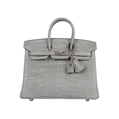 에르메스 버킨 30 르투르네 크로커다일 그레이 팔라듐 하드웨어