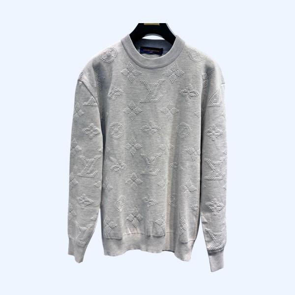 LV 모노그램 엠보싱 풀오버 스웨터