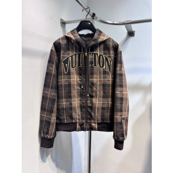LV 플레드 후드로고 재킷